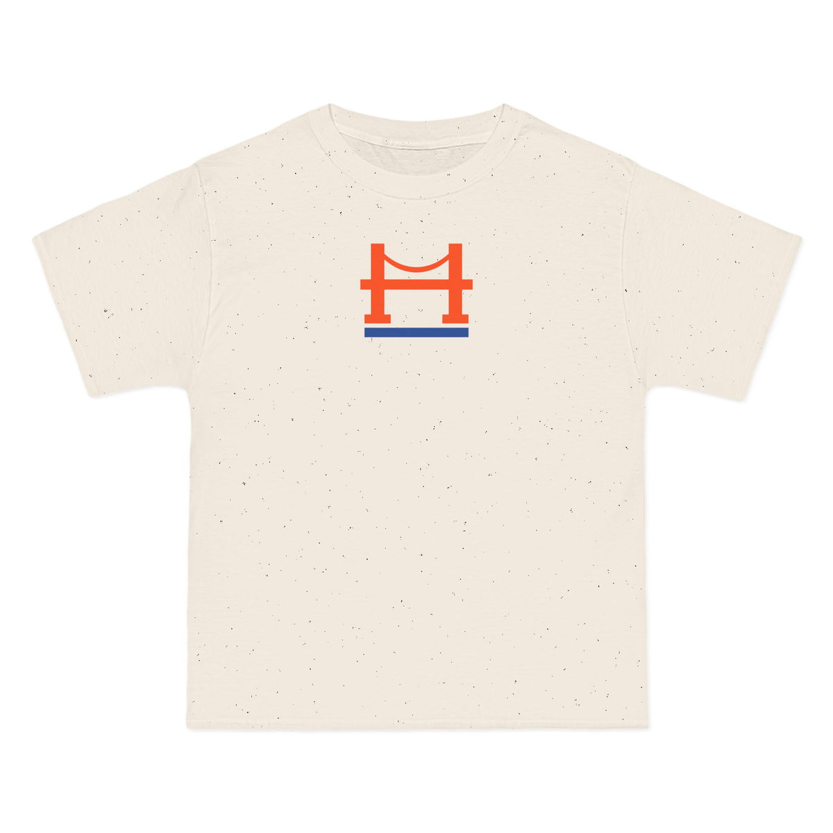 New York Baseball Heavyweight Tee — Natural, Orange & Royal