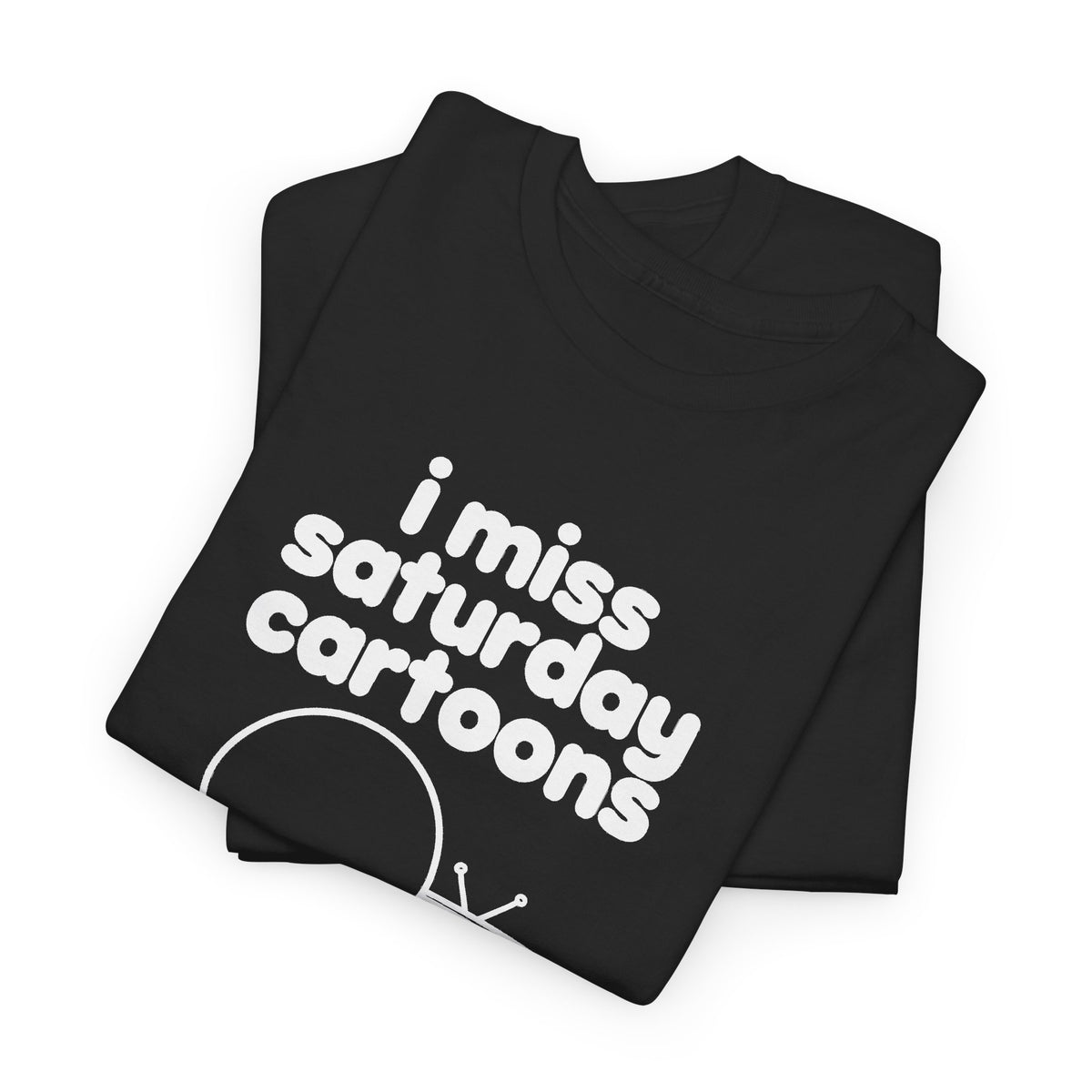 i miss saturday cartoons tee - Black by lonelyboi