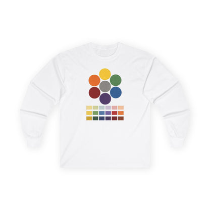 plate 118 long sleeve tee - White