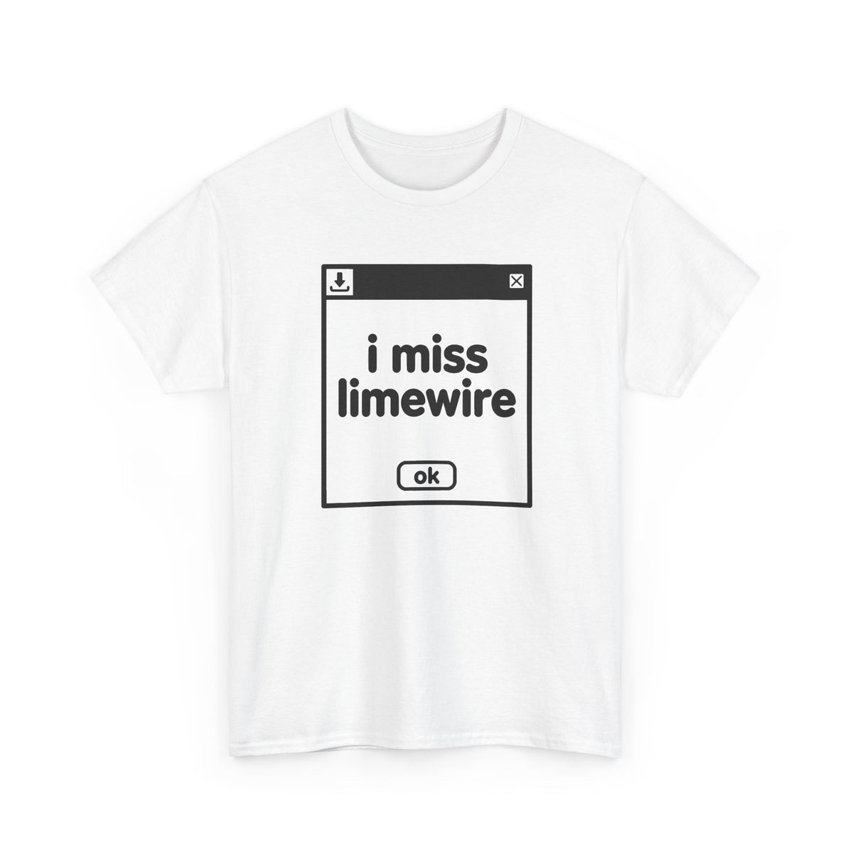 i miss limewire error tee - White by lonelyboi