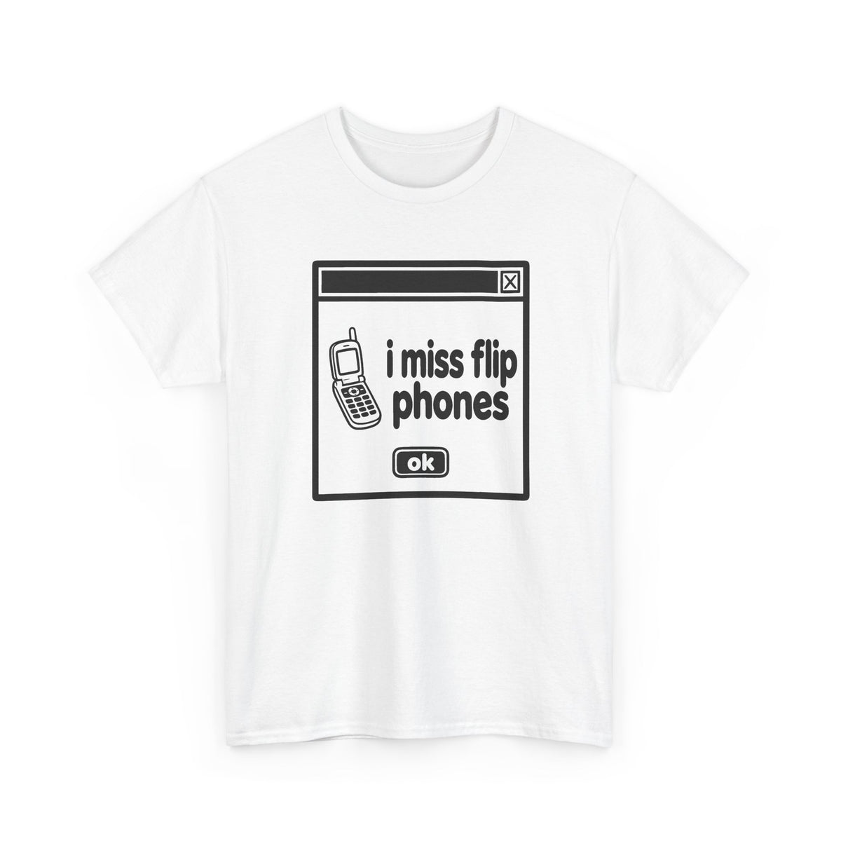 i miss flip phones error tee - White by lonelyboi