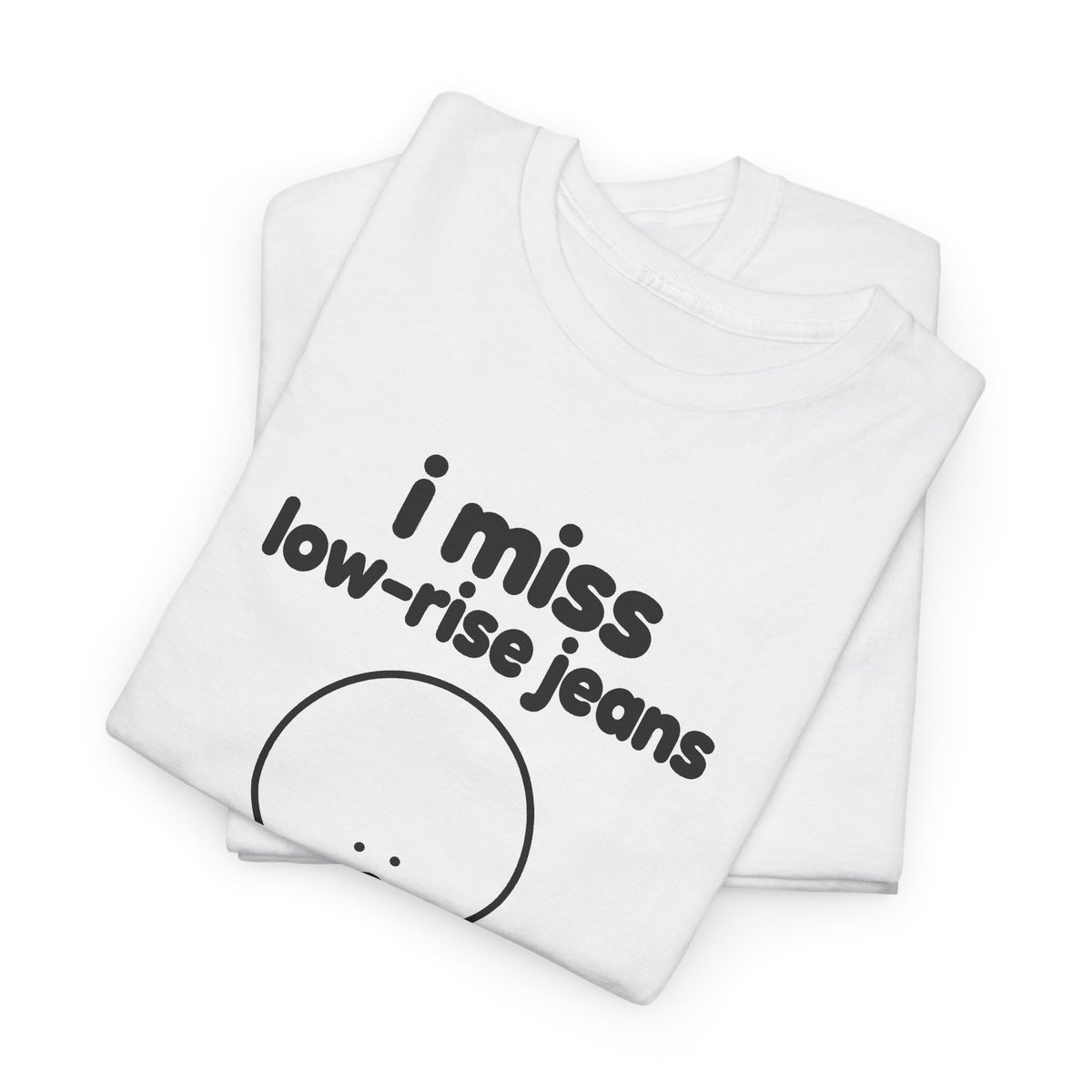 i miss low-rise jeans tee - White by lonelyboi