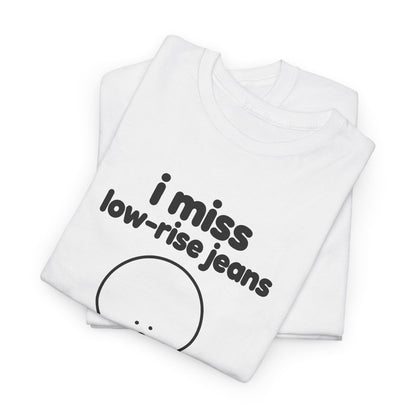i miss low-rise jeans tee - White