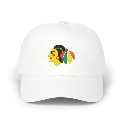 Chicago Hockey Dad Cap — Embroidered, Gold, Black & Kelly Green