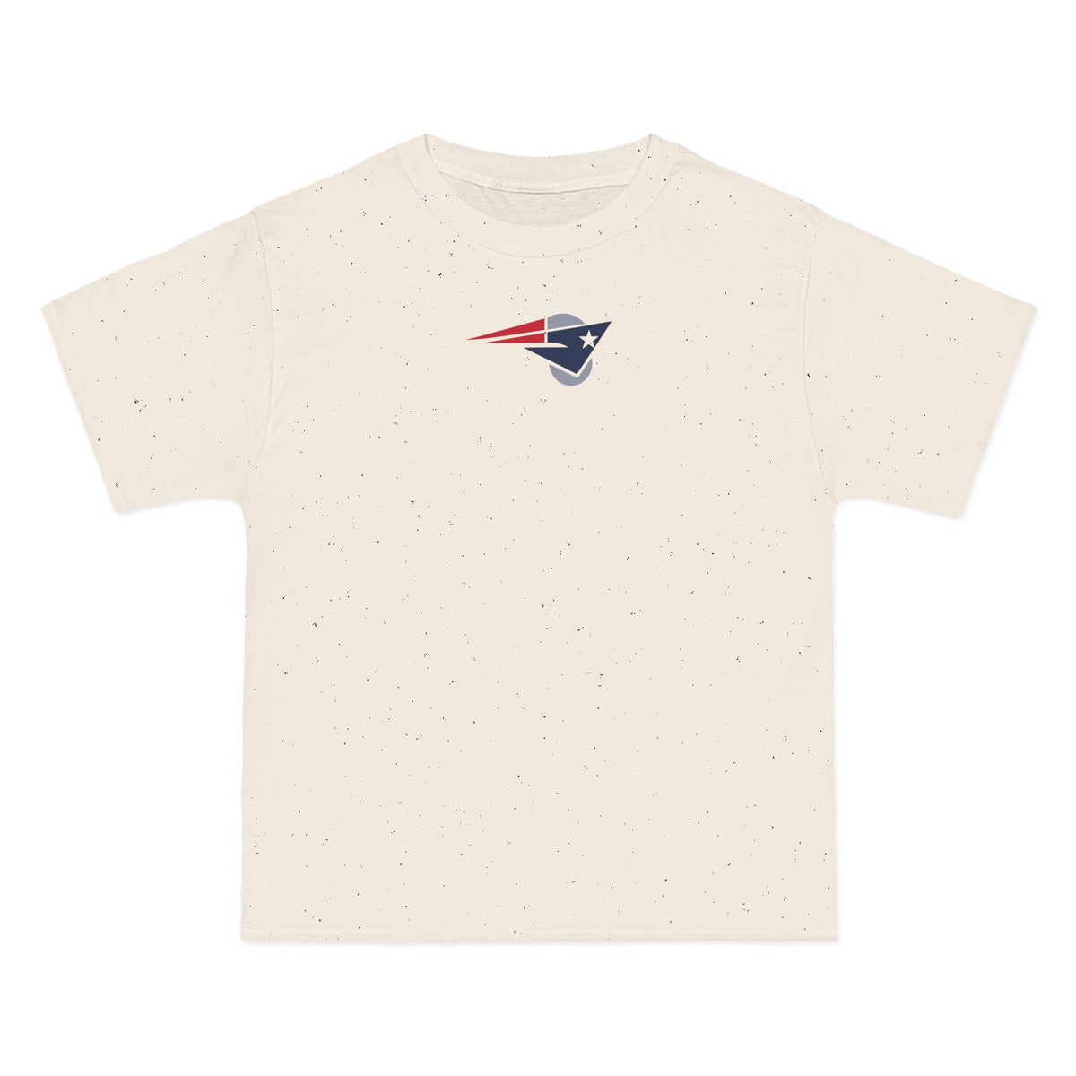 New England Football Heavyweight Tee — Natural, Navy, Grey & Red