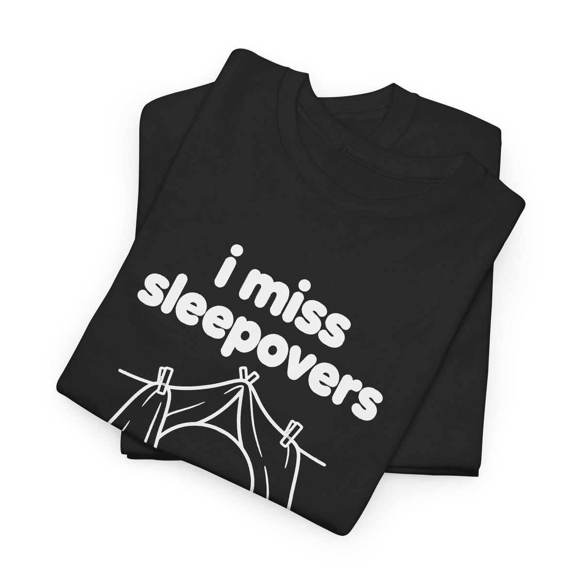 i miss sleepovers tee - Black