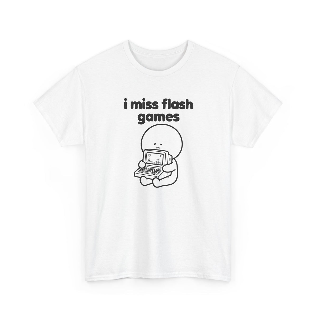 i miss flash games tee - White