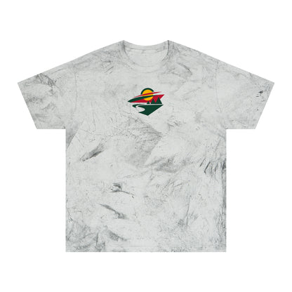 Minnesota Hockey Tie-Dye Tee — Smoke, Kelly Green, Red & Gold