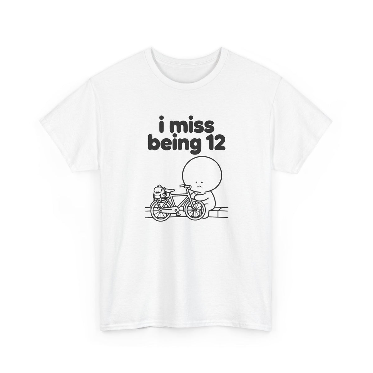 i miss being 12 tee - White