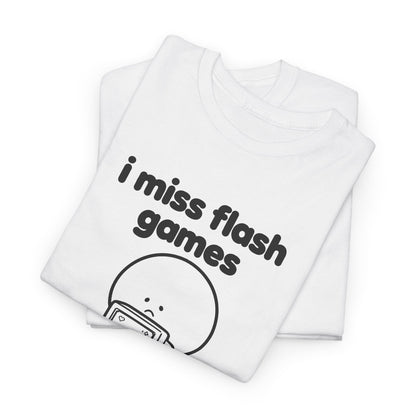 i miss flash games tee - White
