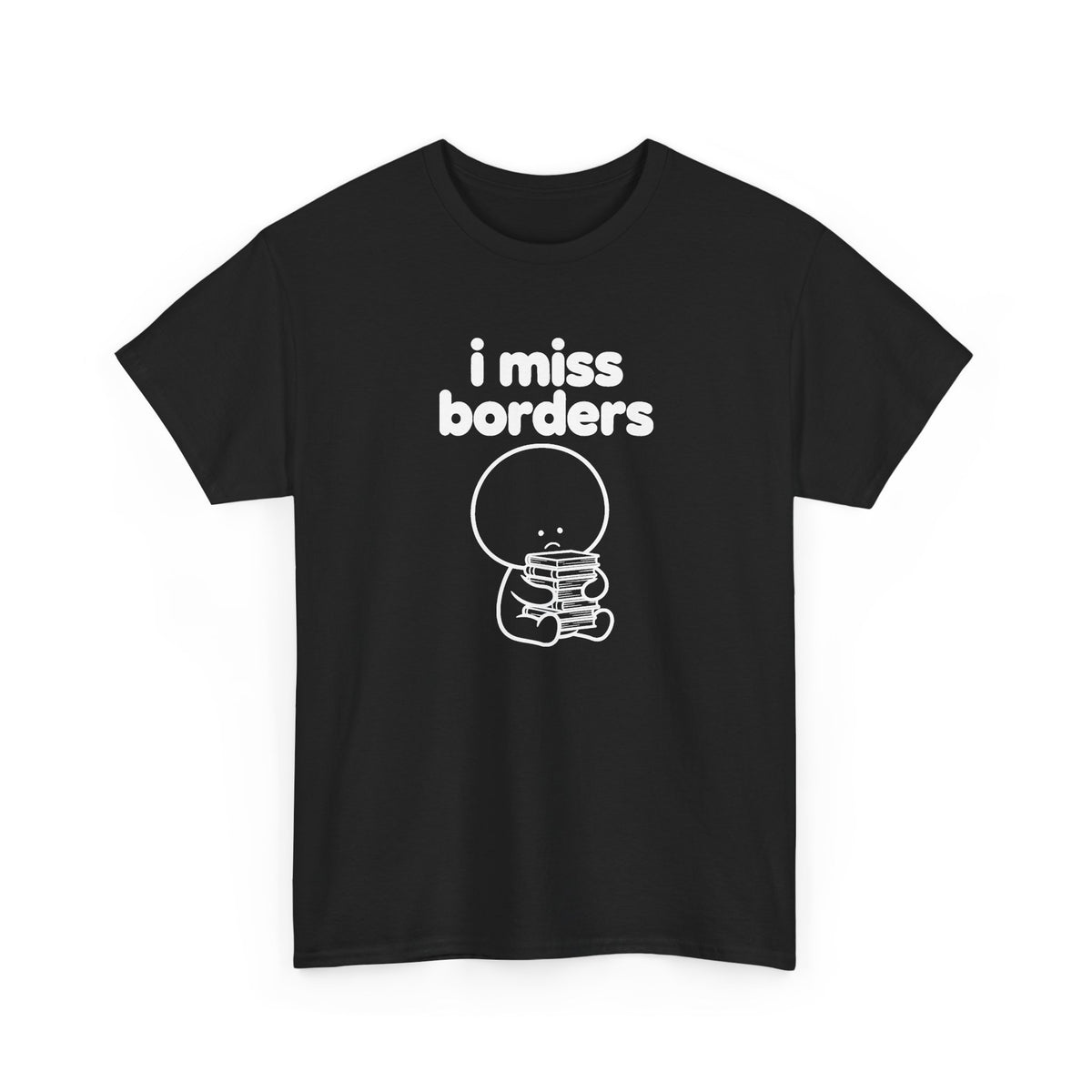 i miss borders tee - Black
