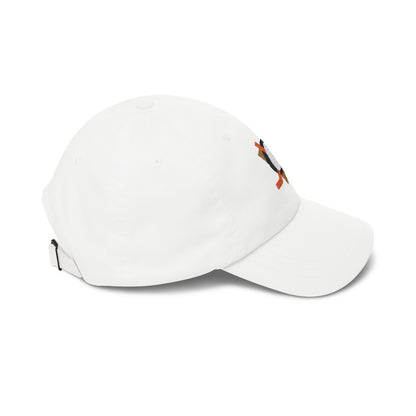 Anaheim Hockey Dad Cap — Embroidered, White, Black & Orange