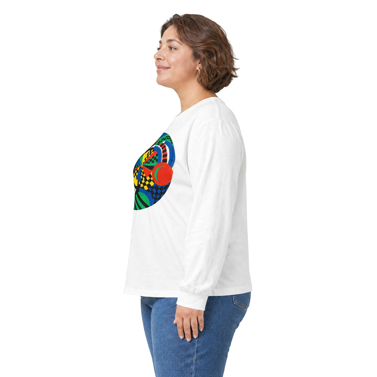 plate 286 long sleeve tee - White