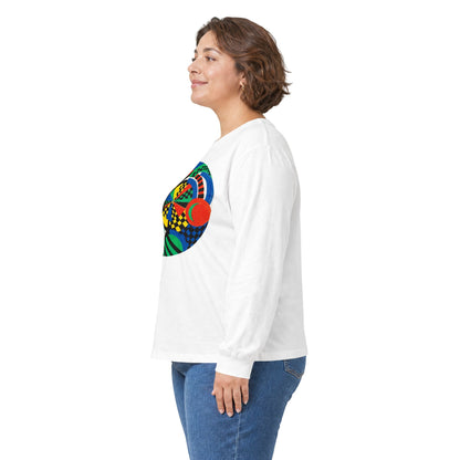 plate 286 long sleeve tee - White