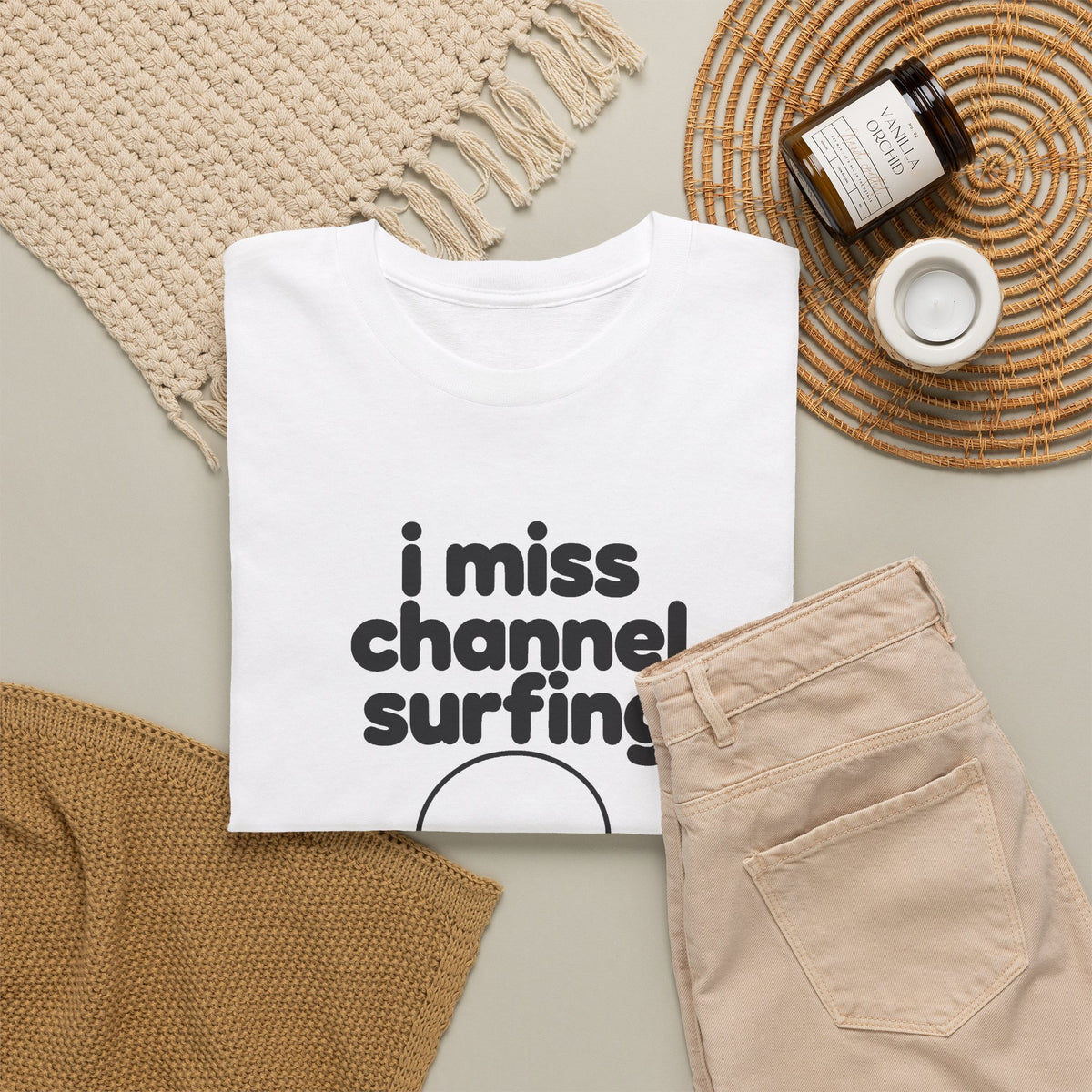 i miss channel surfing tee - White by lonelyboi