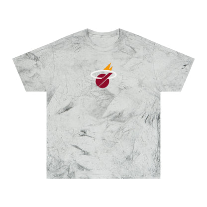 Miami Basketball Tie-Dye Tee — Smoke, Maroon, White & Gold