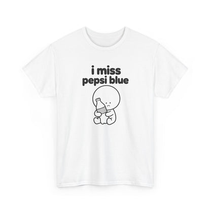 i miss pepsi blue tee - White