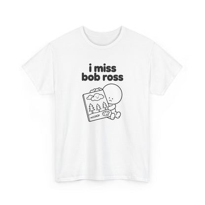 i miss bob ross tee - White