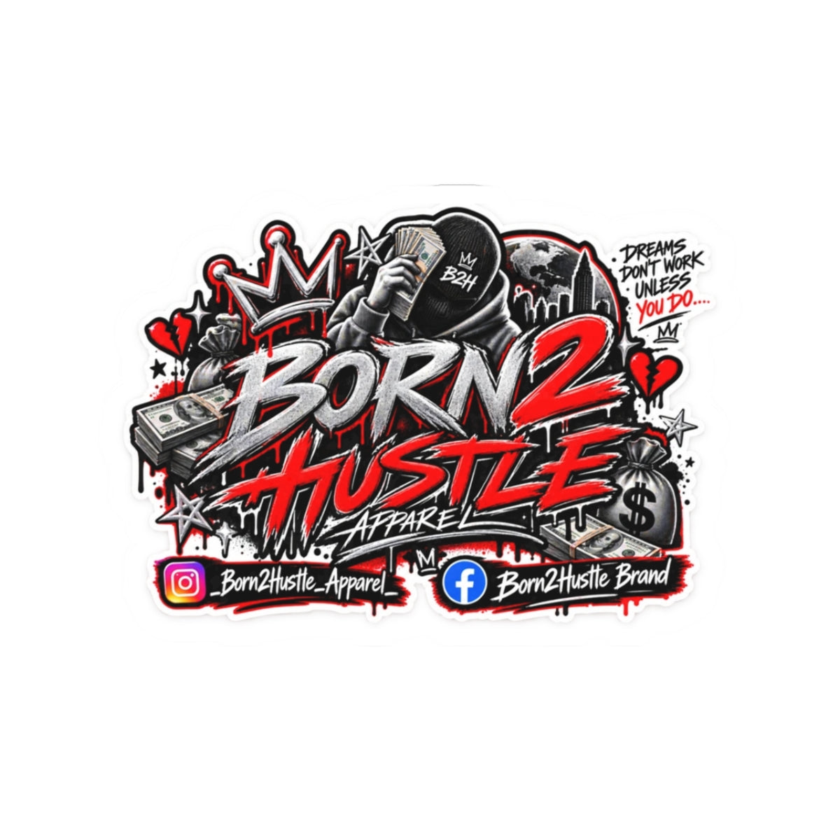 Kiss-Cut Stickers by born2hustle