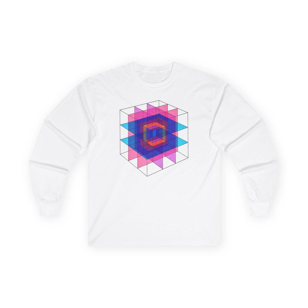 plate 367 long sleeve tee - White by onlycolor