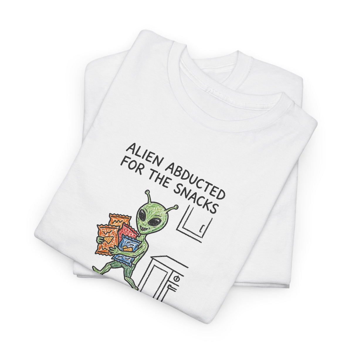 Snack Abduction tee by doodledude