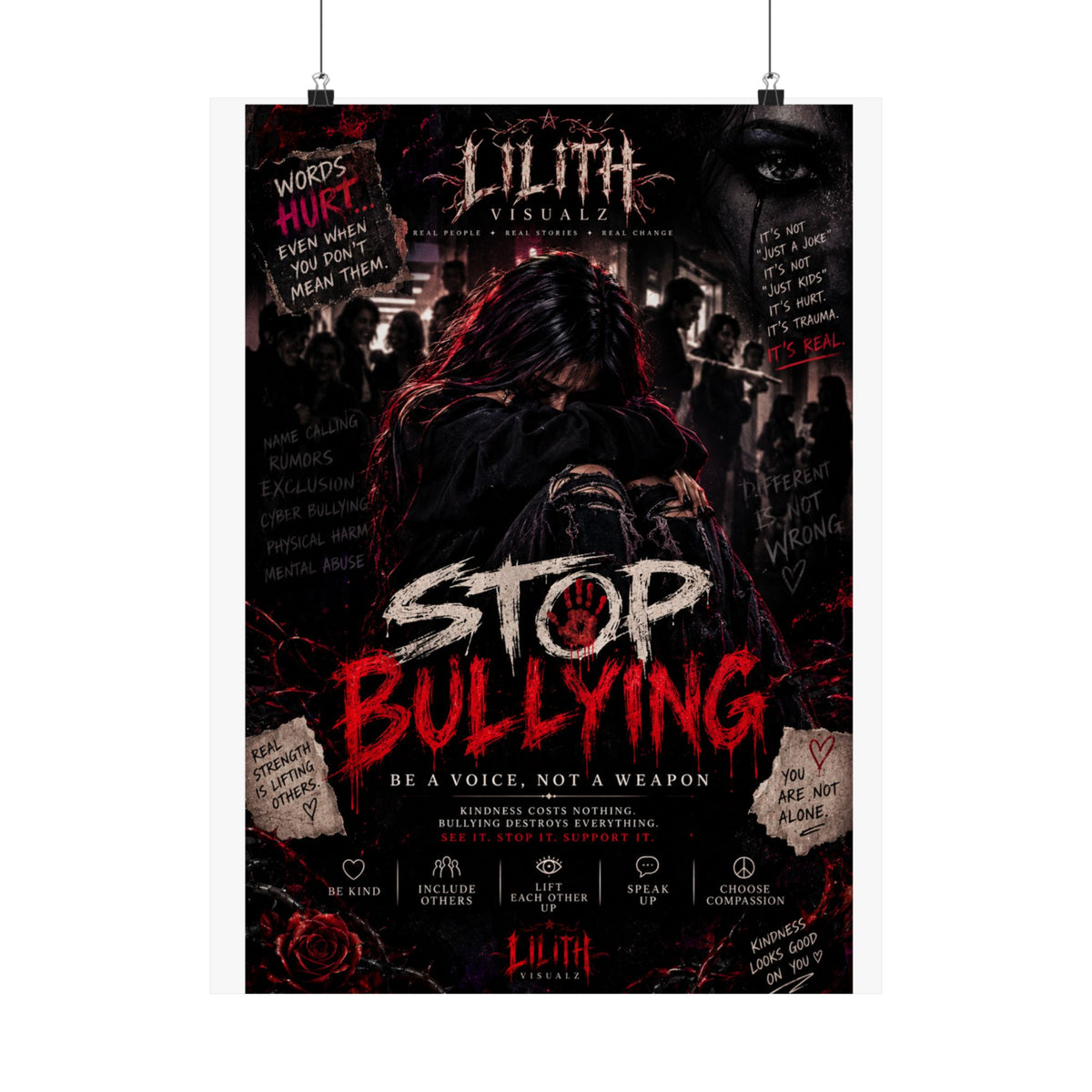 Lilith Visualz Anti Bullying Poster by murder-city-merch