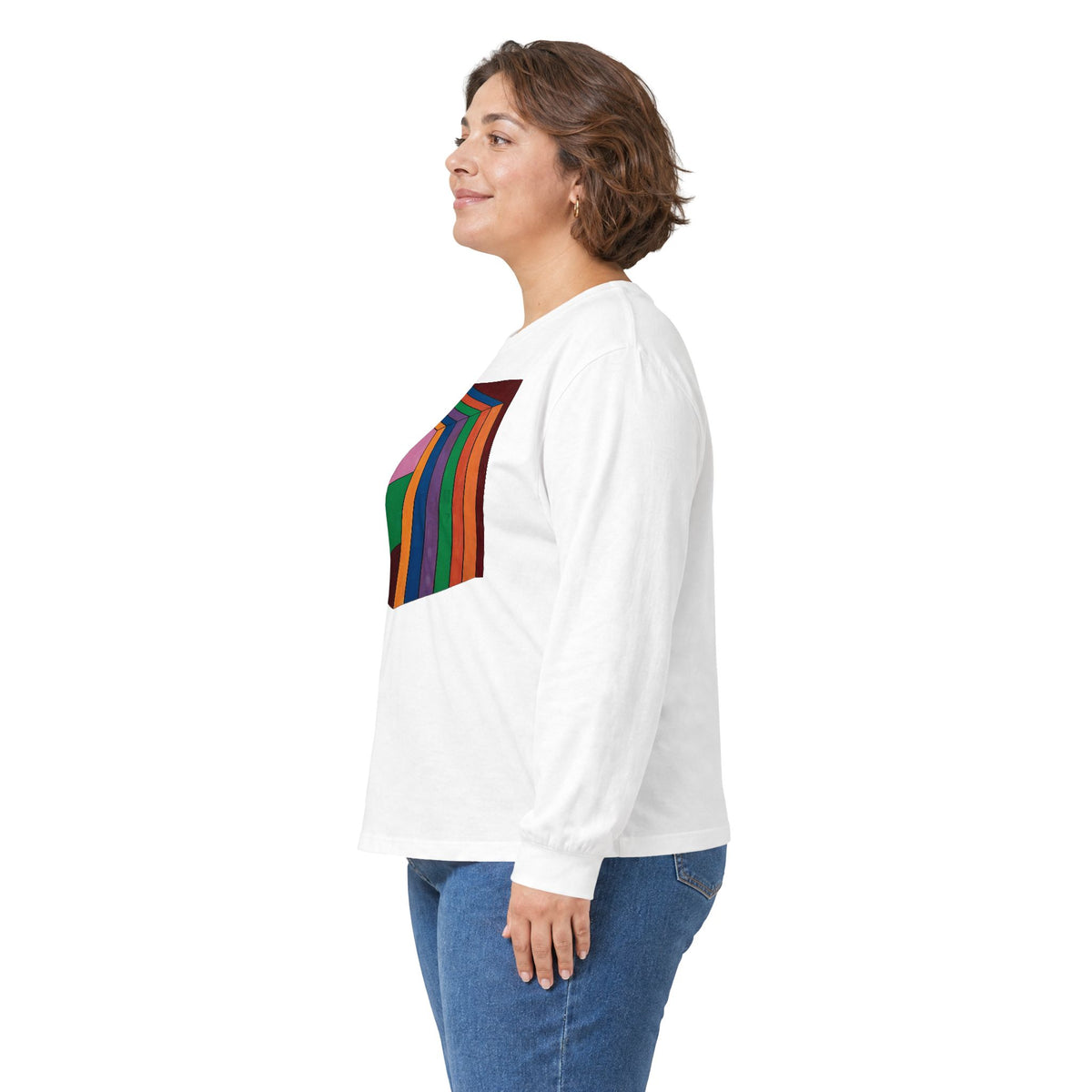 plate 435 long sleeve tee - White