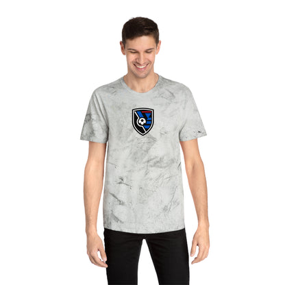 San Jose Soccer Tie-Dye Tee — Smoke, Black, White & Royal