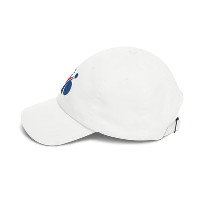 Philadelphia Basketball Dad Cap — Embroidered, Royal & Red