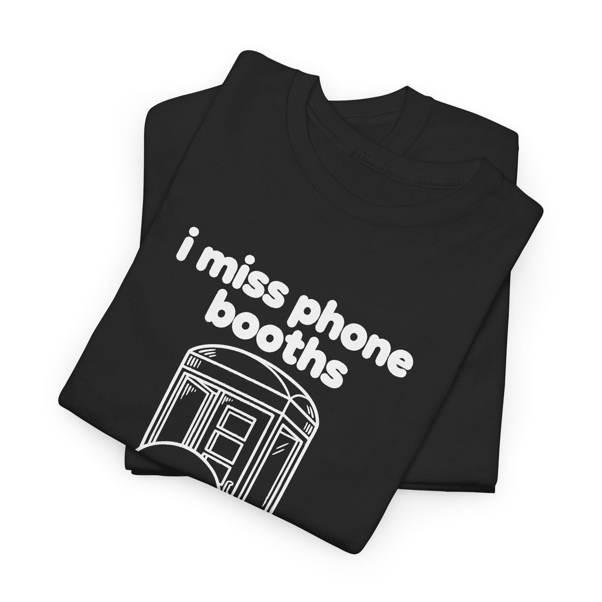 i miss phone booths tee - Black by lonelyboi