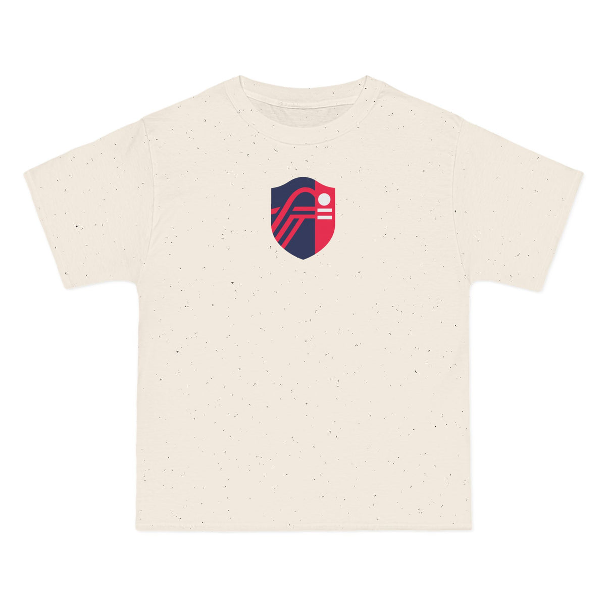 St. Louis Soccer Heavyweight Tee — Natural, Navy, Red & White