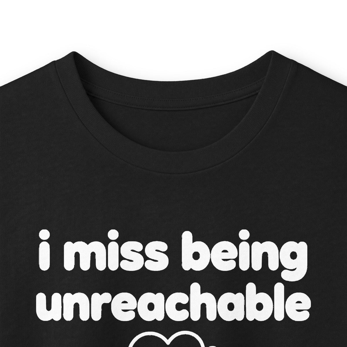 i miss being unreachable long sleeve tee - Black