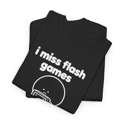 i miss flash games tee - Black
