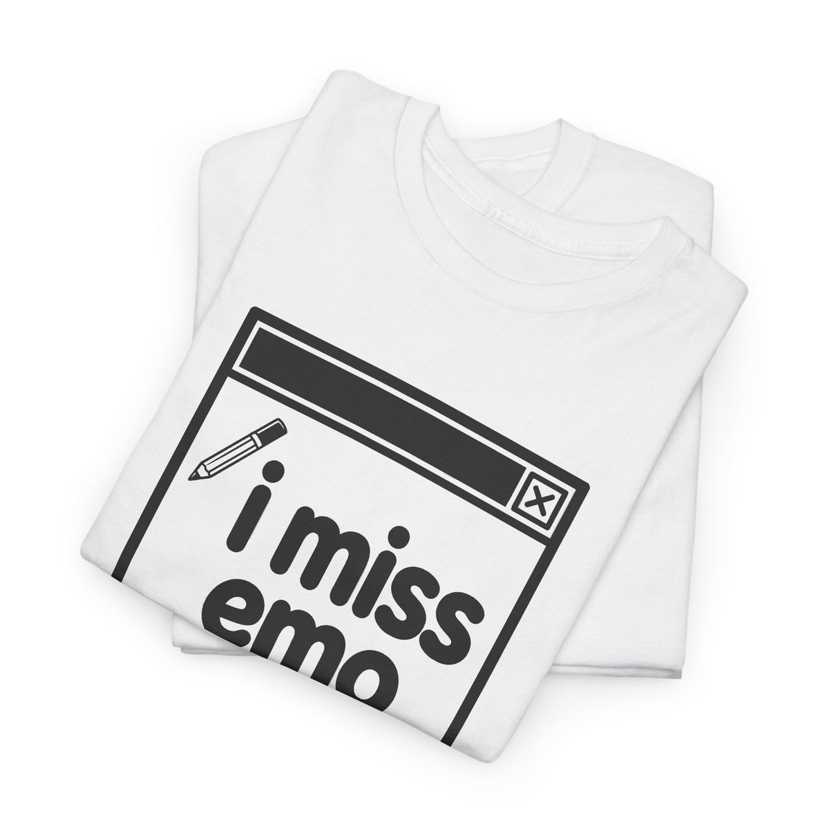 i miss emo error tee - White by lonelyboi