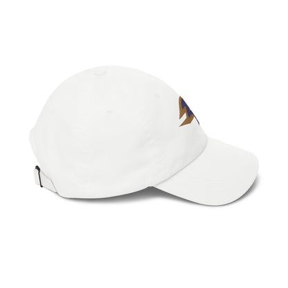 Baltimore Football Dad Cap — Embroidered, Navy, Old Gold & White