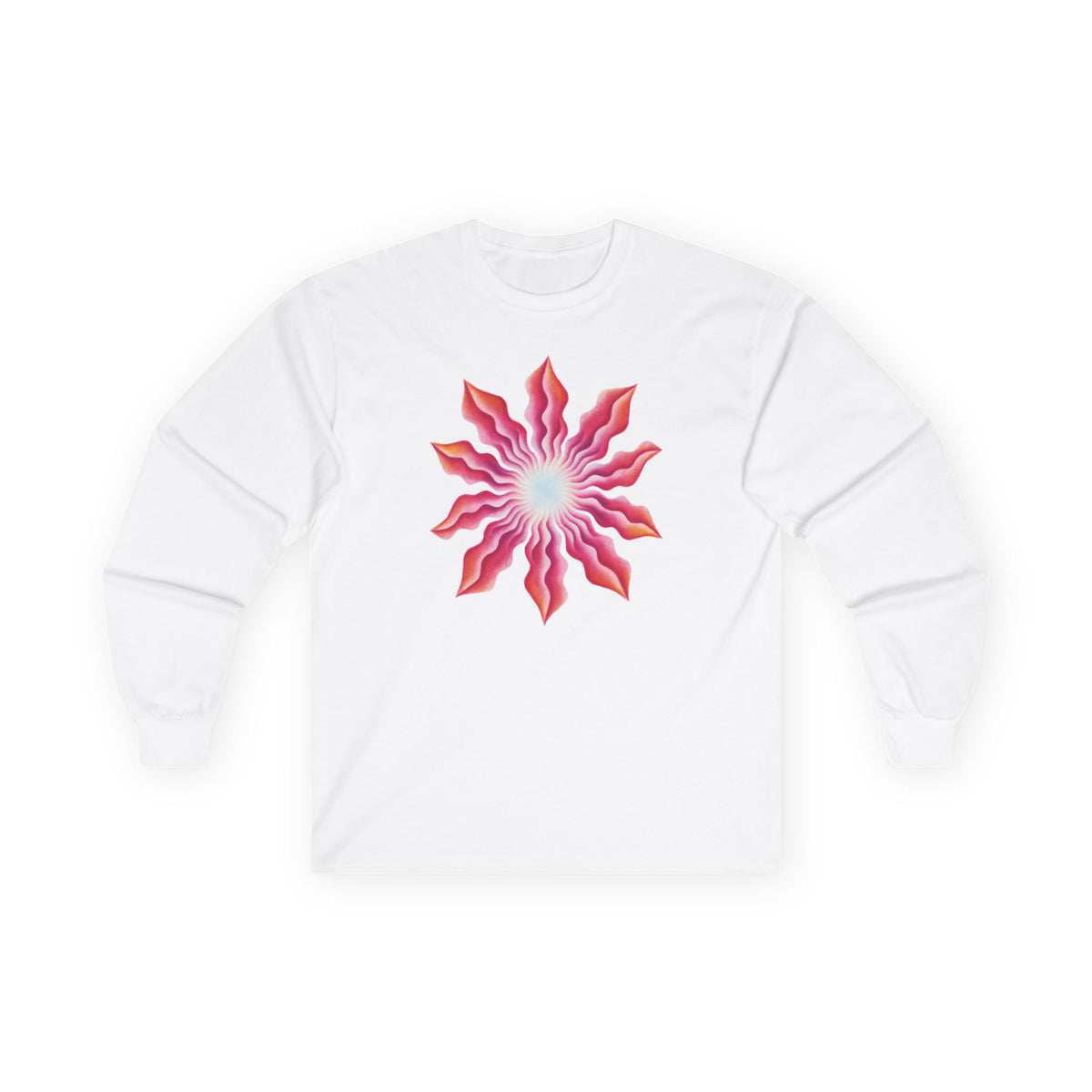 plate 195 long sleeve tee - White