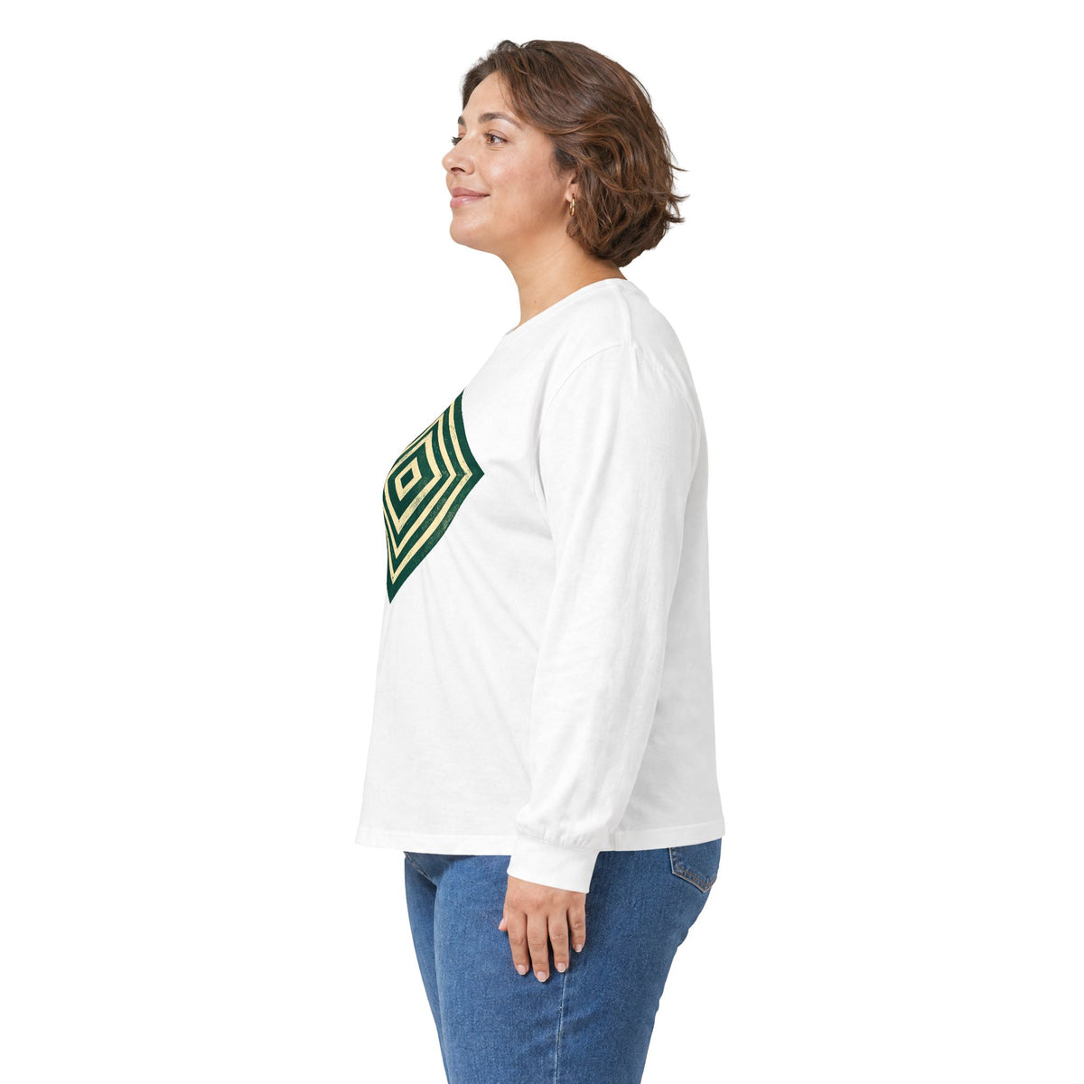 plate 242 long sleeve tee - White