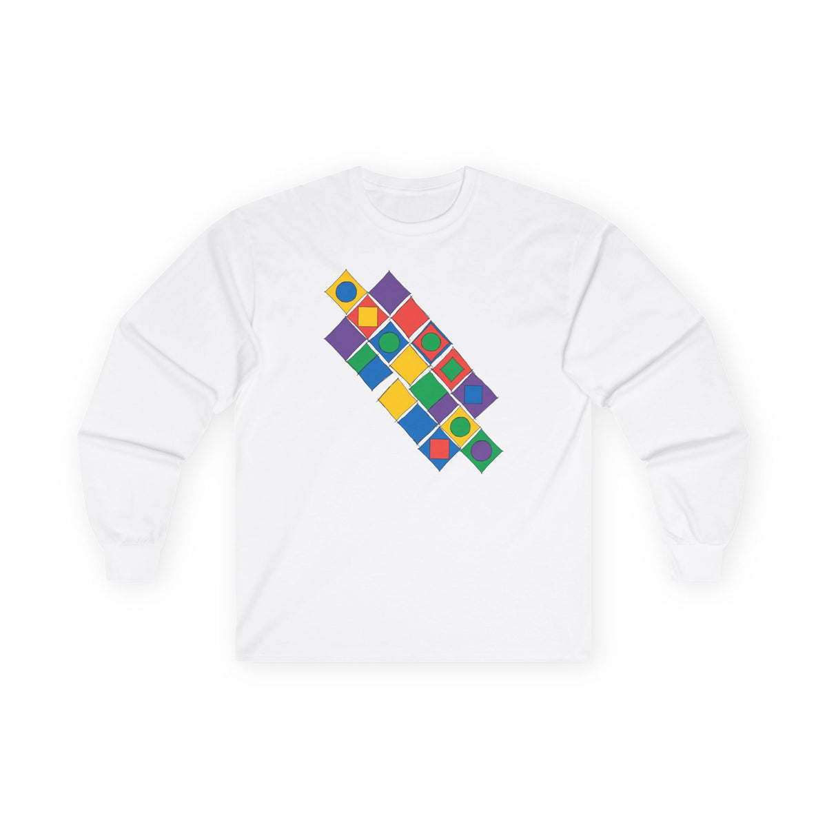plate 316 long sleeve tee - White