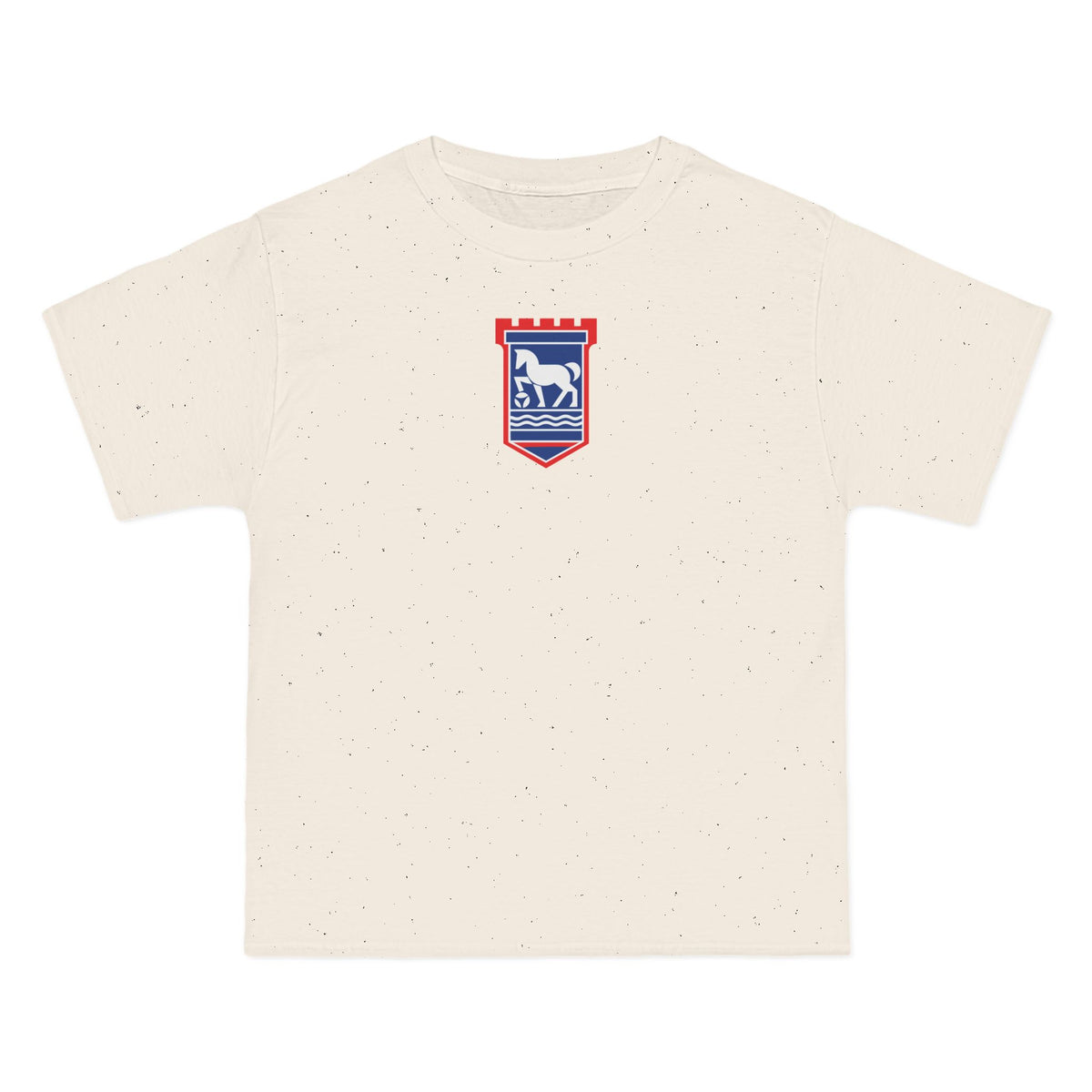 Ipswich Soccer Heavyweight Tee — Natural, Royal, Red & White