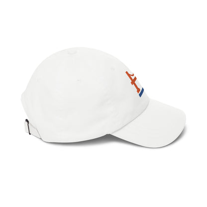 New York Baseball Dad Cap — Embroidered, Orange & Royal
