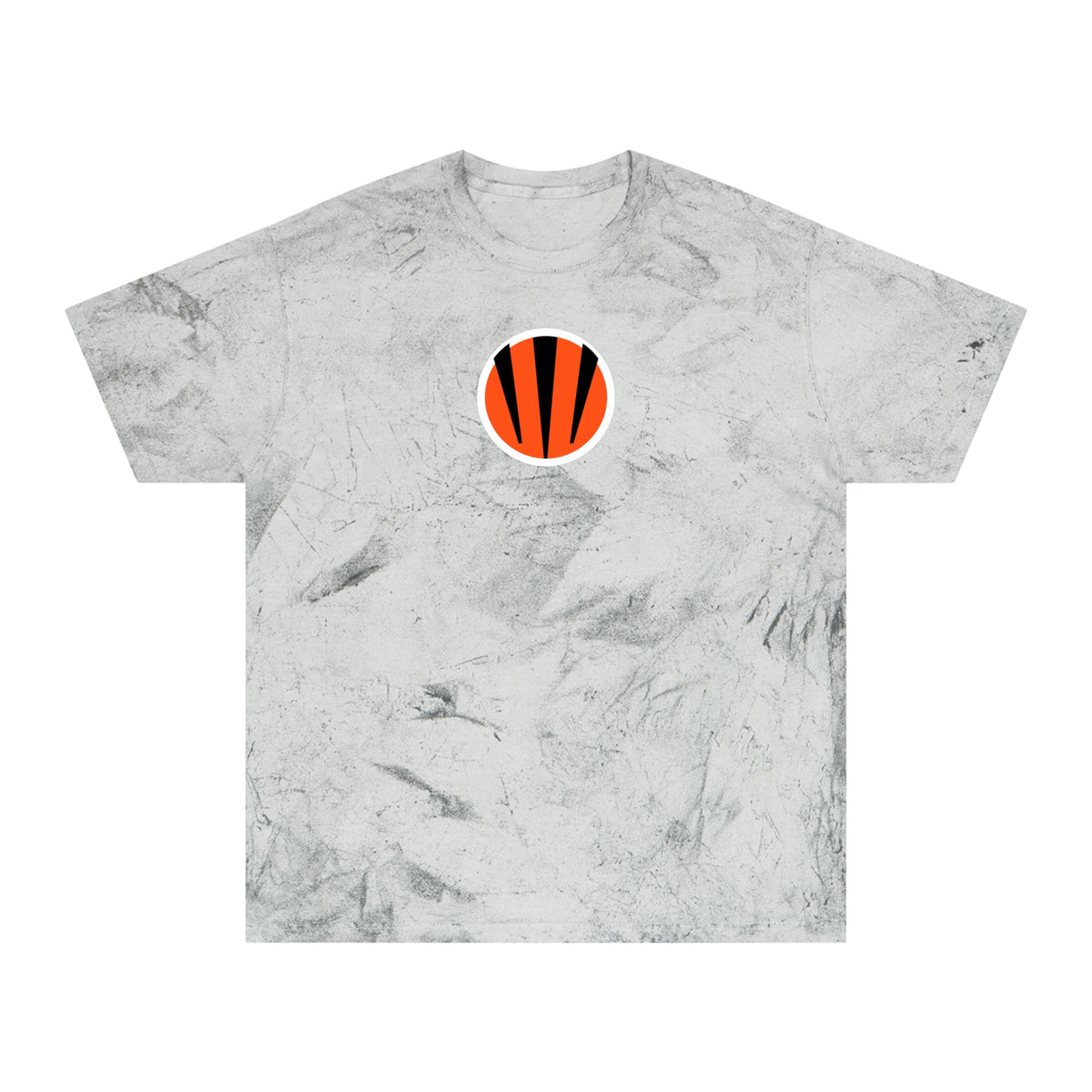 Cincinnati Football Tie-Dye Tee — Smoke, Orange, Black & White
