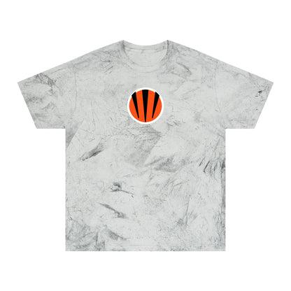 Cincinnati Football Tie-Dye Tee — Smoke, Orange, Black & White