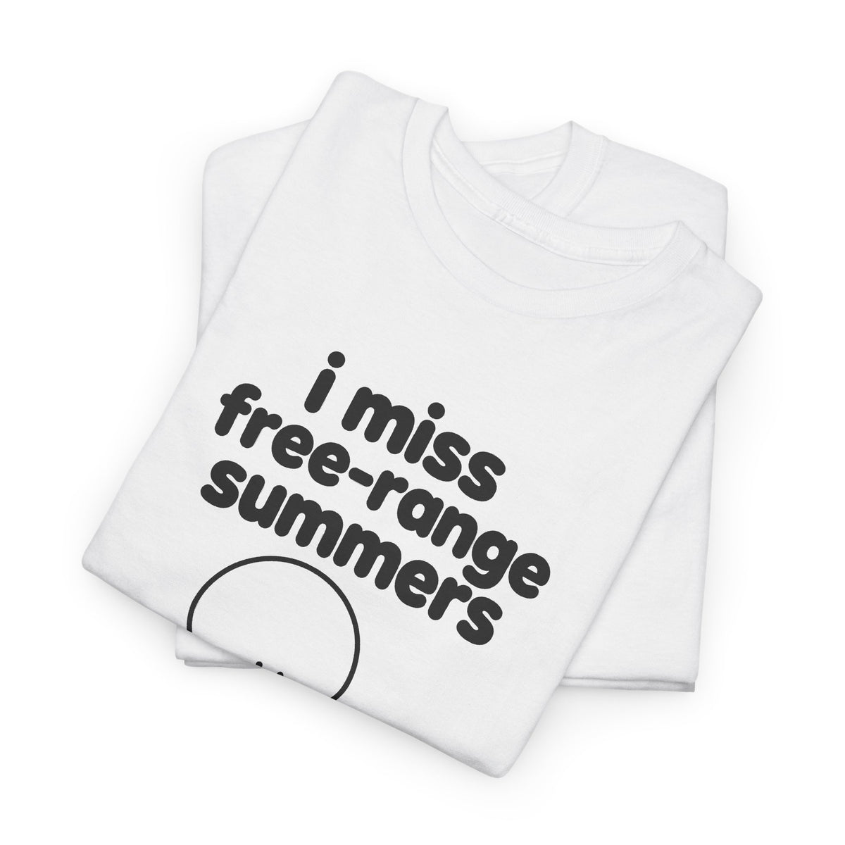 i miss free-range summers tee - White