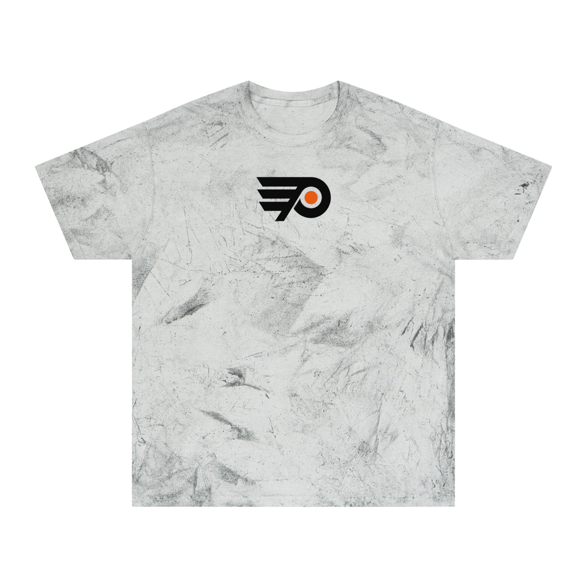 Philadelphia Hockey Tie-Dye Tee — Smoke, Black & Orange