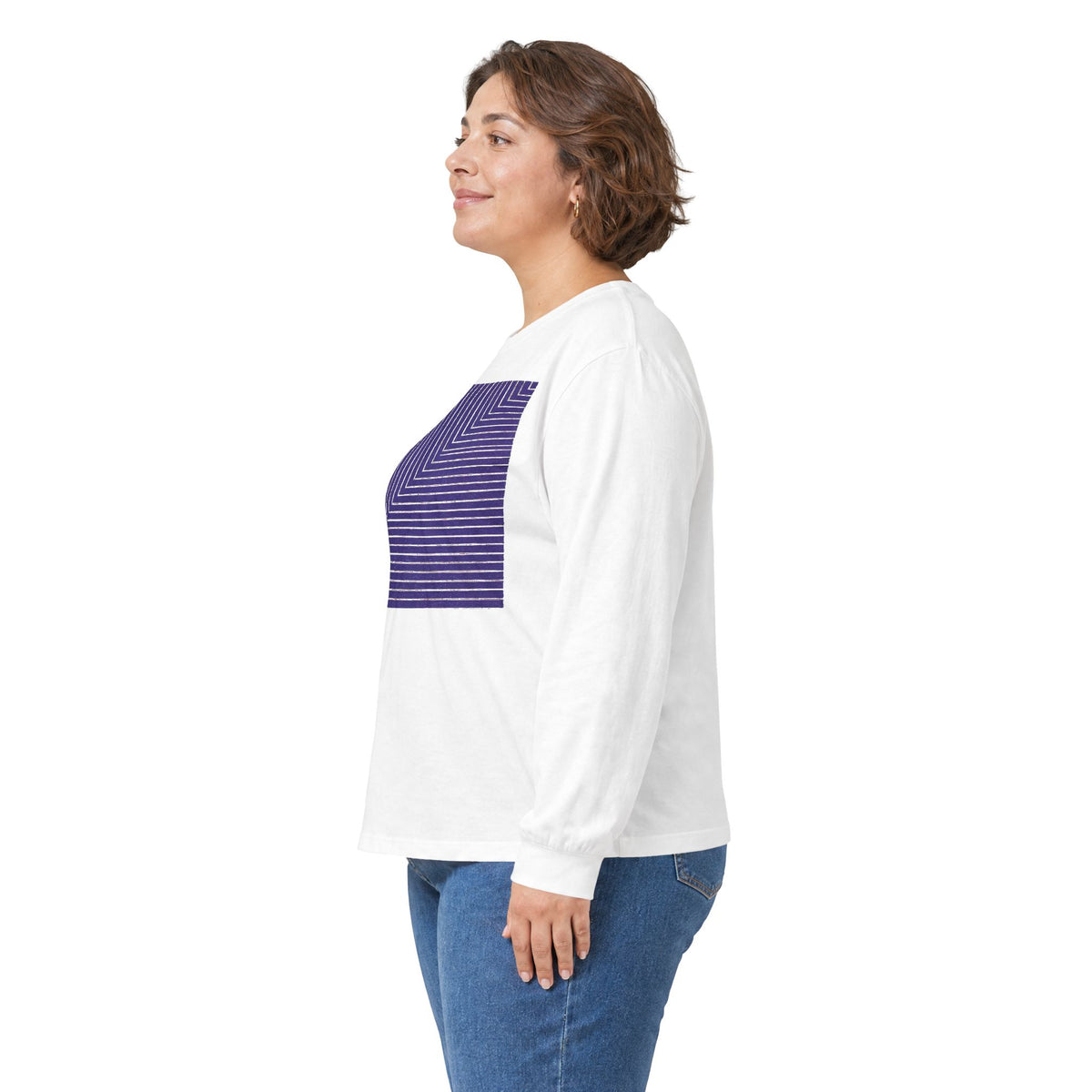 plate 412 long sleeve tee - White