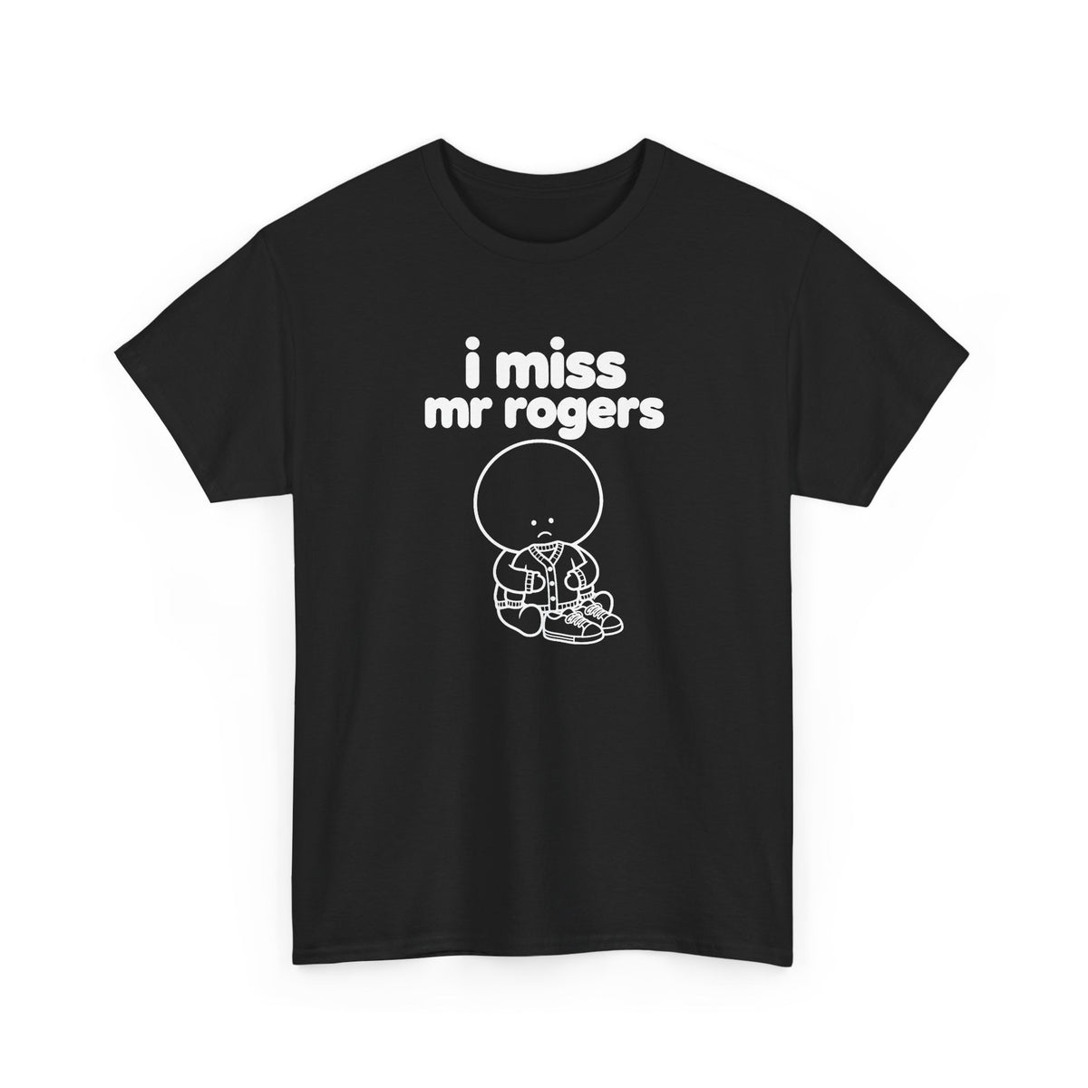 i miss mr rogers tee - Black