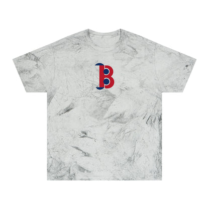Boston Baseball Tie-Dye Tee — Smoke, Red & Navy