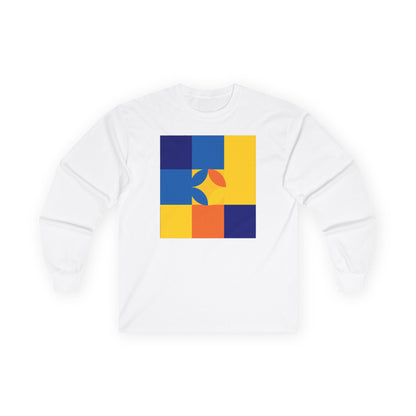 plate 378 long sleeve tee - White