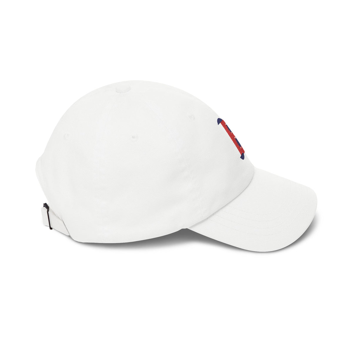 Boston Baseball Dad Cap — Embroidered, Red & Navy