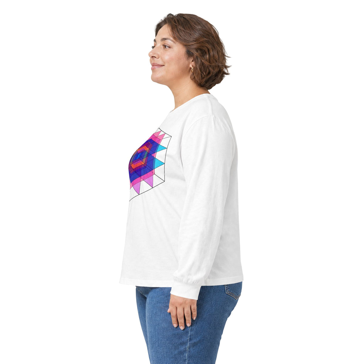 plate 367 long sleeve tee - White by onlycolor